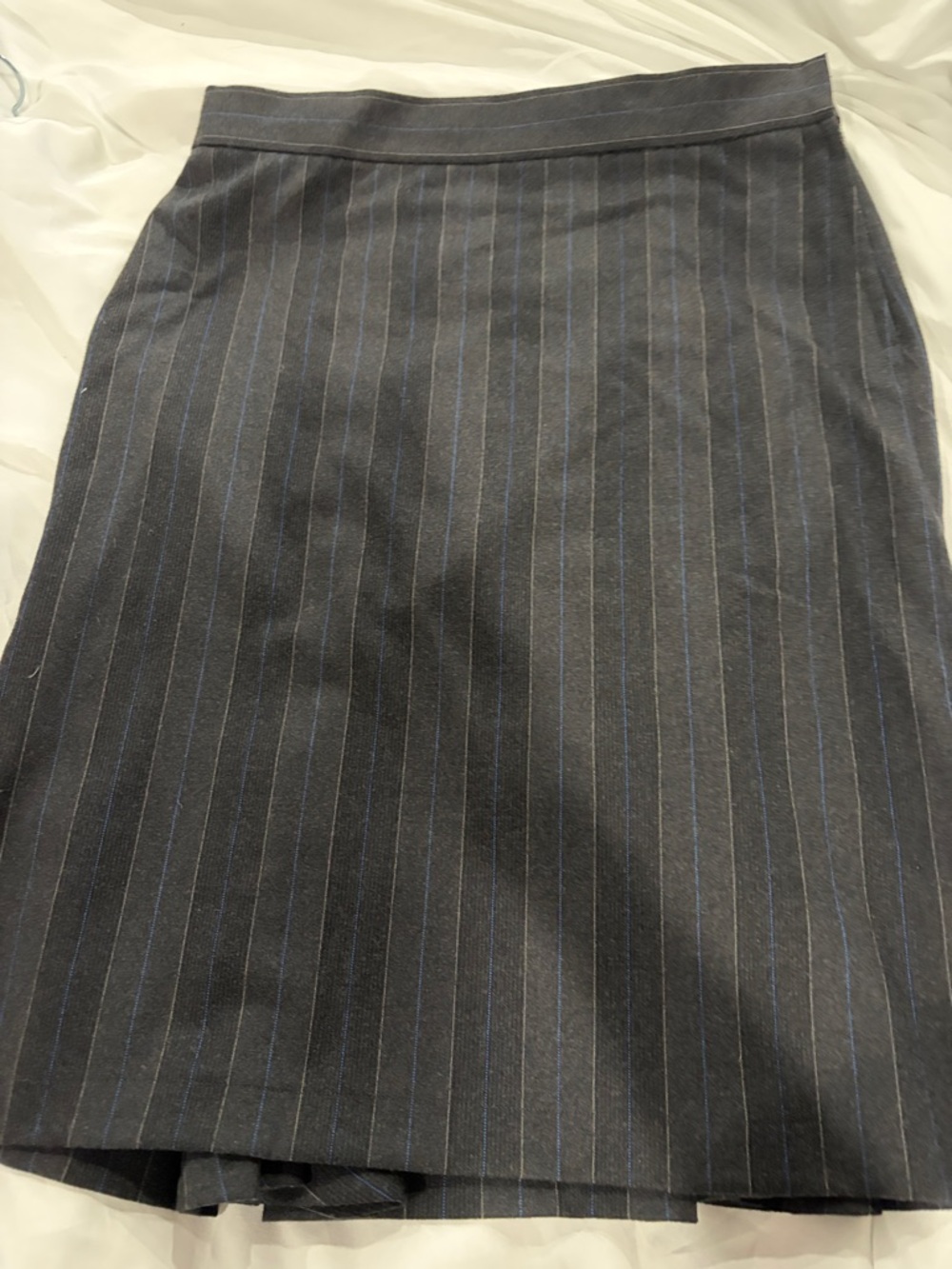 Club Monaco Navy Pinstripe Pencil Skirt